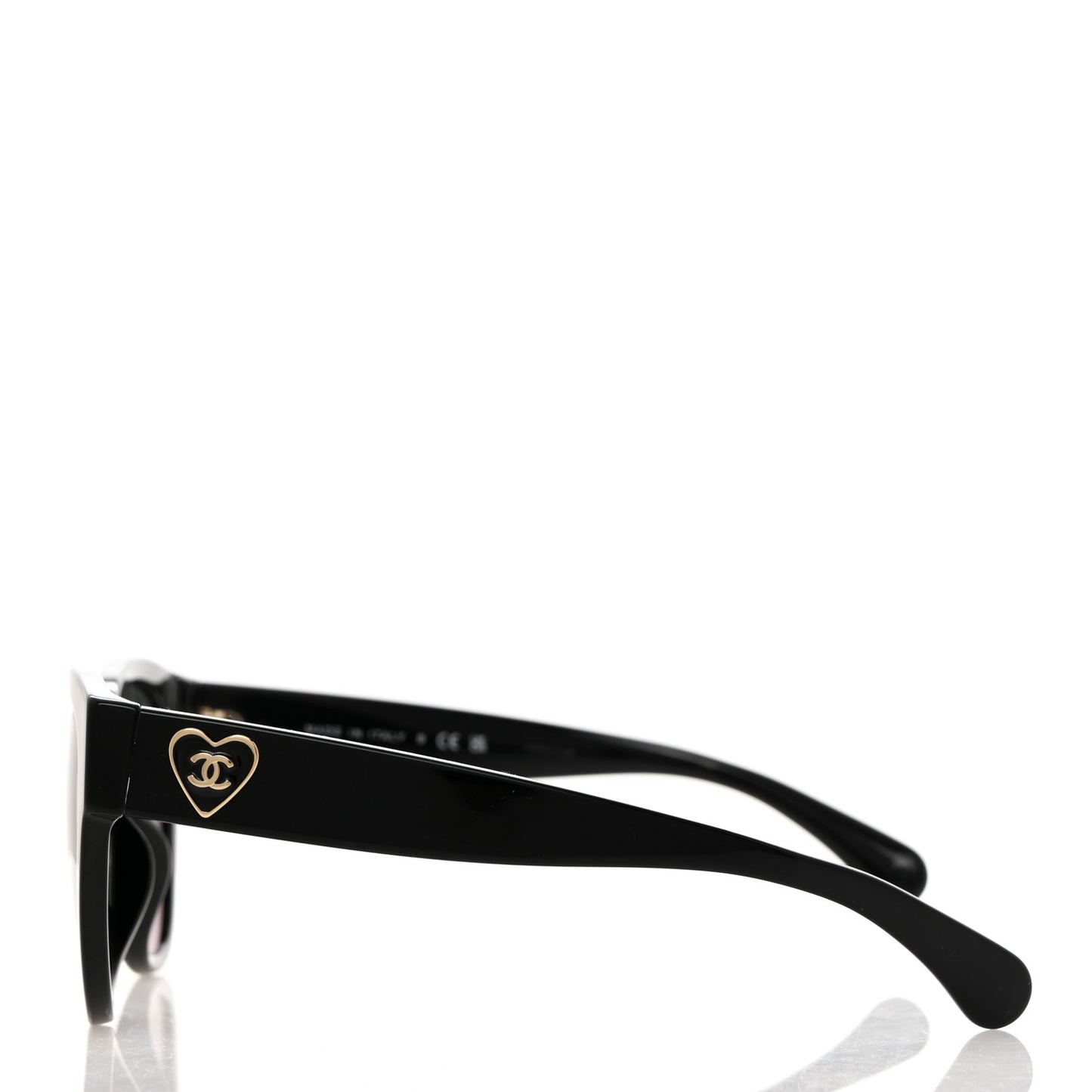 Acetate Enamel Heart Butterfly Sunglasses 5477-A Black