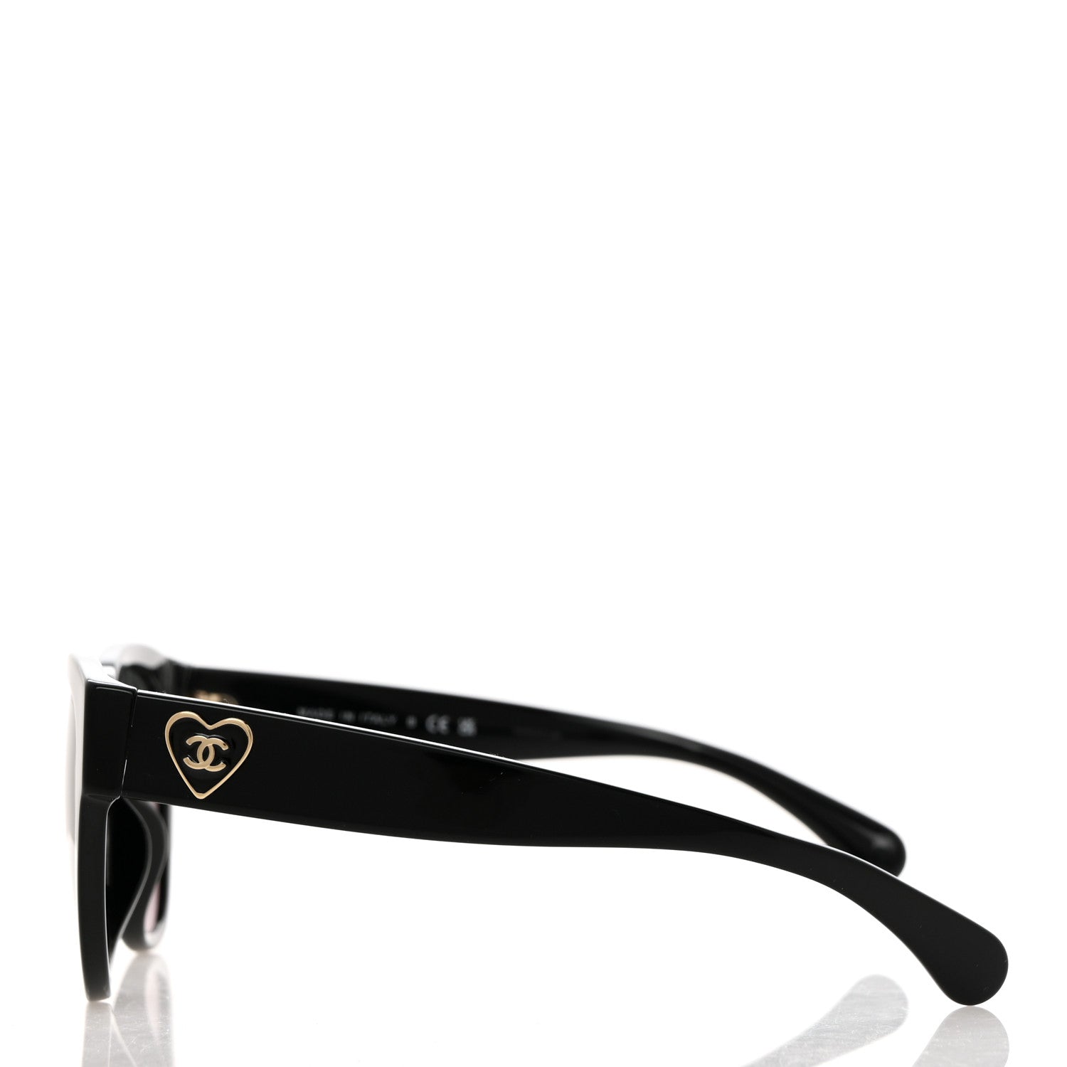 Chanel Acetate Enamel Heart Butterfly Sunglasses 5477-A Black 3 of 7