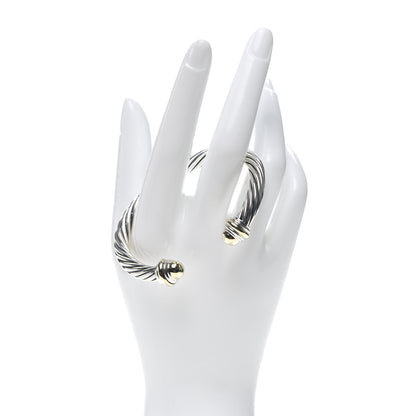 David Yurman Sterling Silver 14K Yellow Gold 7mm Cable Classics Bracelet 2 of 4