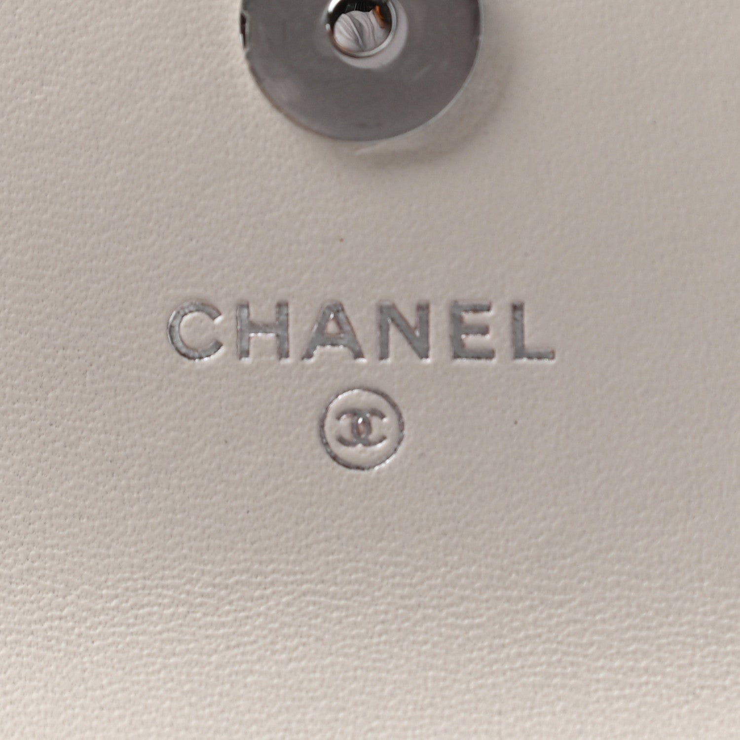 Chanel Lambskin Quilted CC Hook Card Holder White 6 of 8