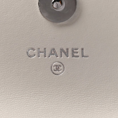 Chanel Lambskin Quilted CC Hook Card Holder White 6 of 8