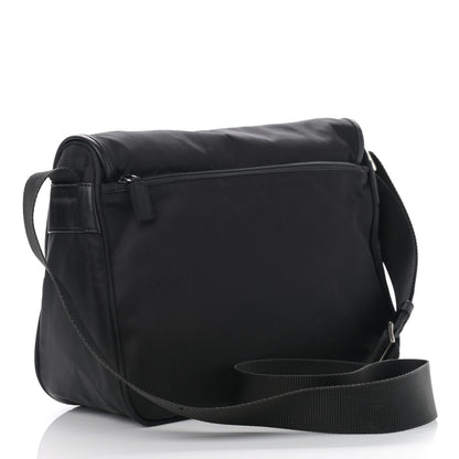Prada Tessuto Nylon Saffiano Messenger Bag Black 3 of 14