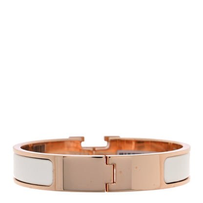 Hermes Enamel Narrow Clic Clac H Bracelet PM Craie 3 of 7