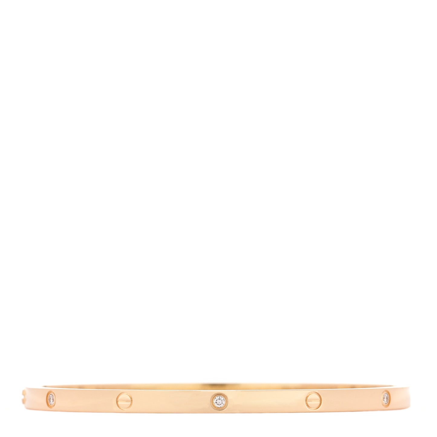 18K Yellow Gold 6 Diamond Small LOVE Bracelet 18