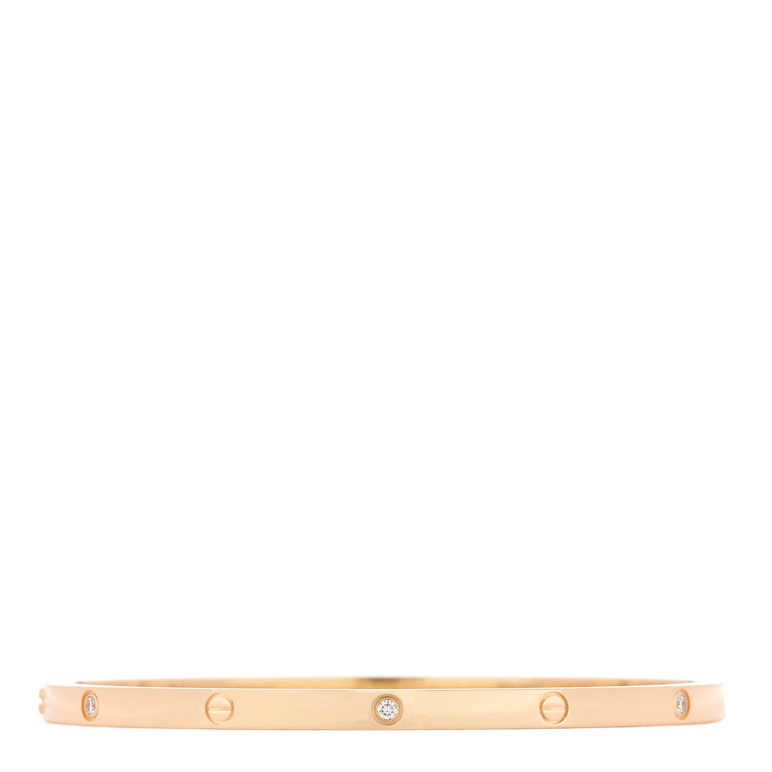 Cartier 18K Yellow Gold 6 Diamond Small LOVE Bracelet 18 2 of 5