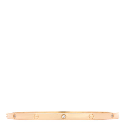 Cartier 18K Yellow Gold 6 Diamond Small LOVE Bracelet 18 2 of 5