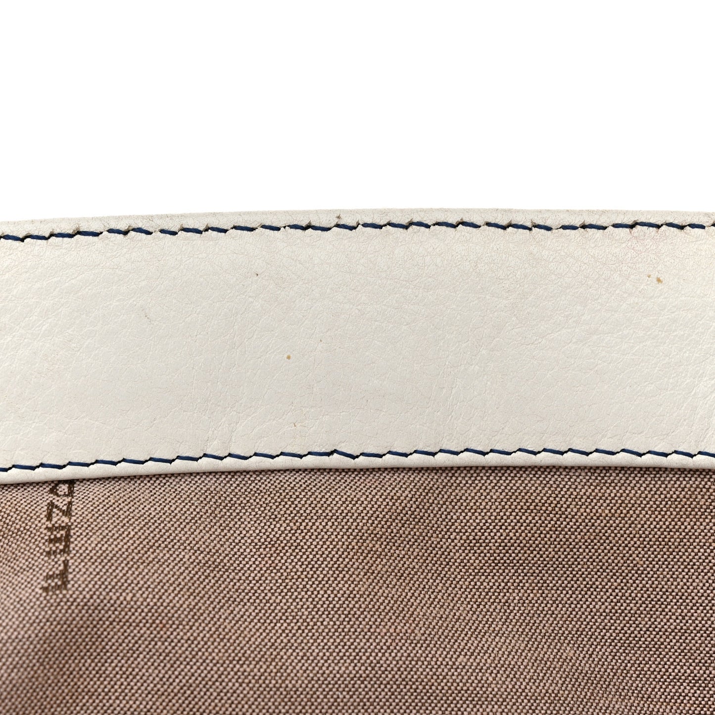 Vitello Palma Zig Zag Thread Embroidered Doctor B Hobo White Multicolor