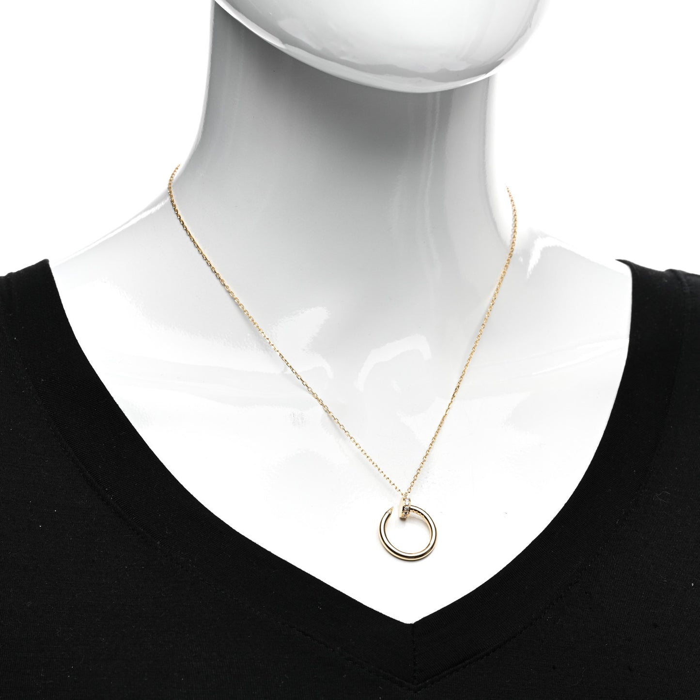 18K Yellow Gold Diamond Juste Un Clou Pendant Necklace