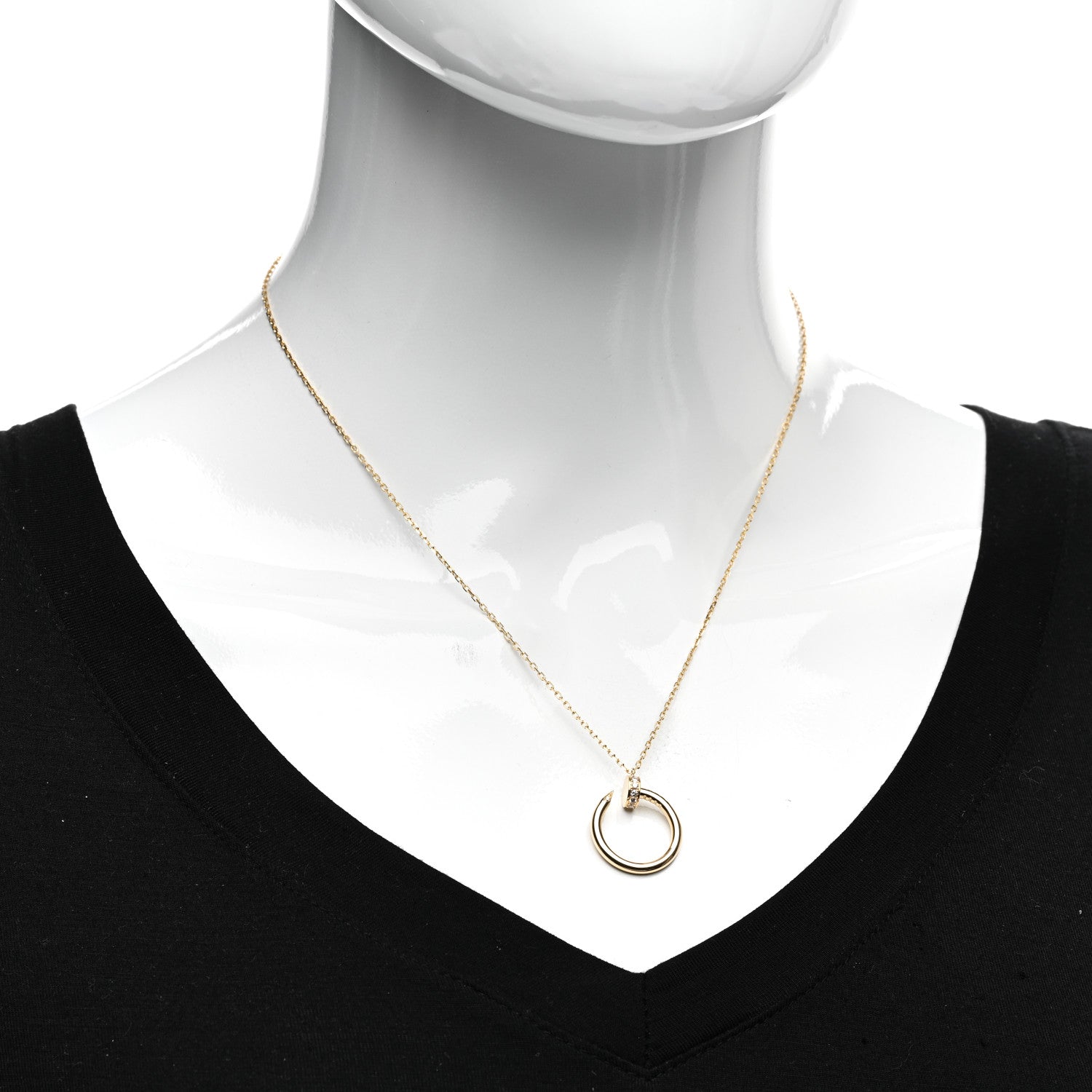 Cartier 18K Yellow Gold Diamond Juste Un Clou Pendant Necklace 2 of 4