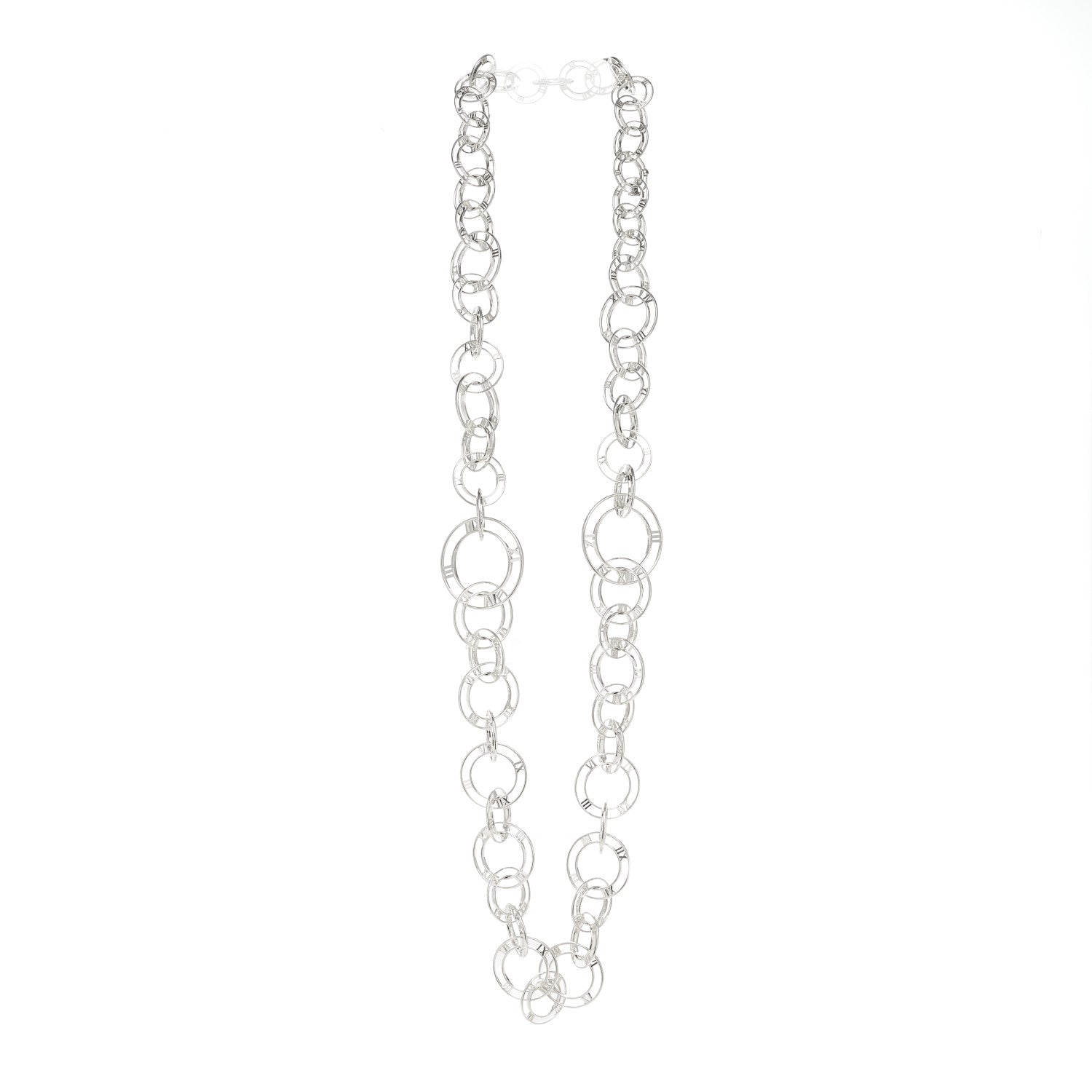 Tiffany Sterling Silver Atlas Graduating Link Necklace 3 of 7