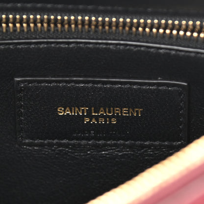 Saint Laurent Suede All-Over Monogram Crossbody Burgundy 6 of 10