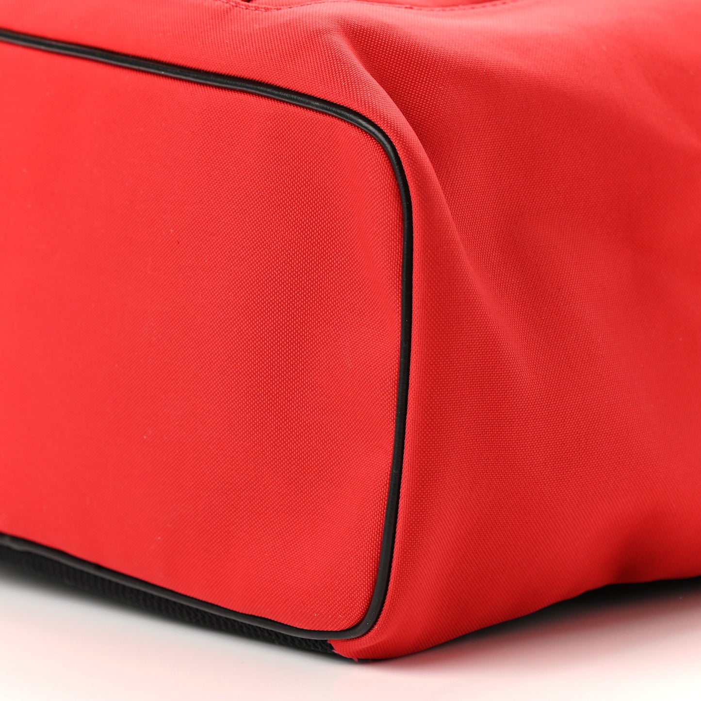 Calfskin Nylon Motion Backpack Red Black