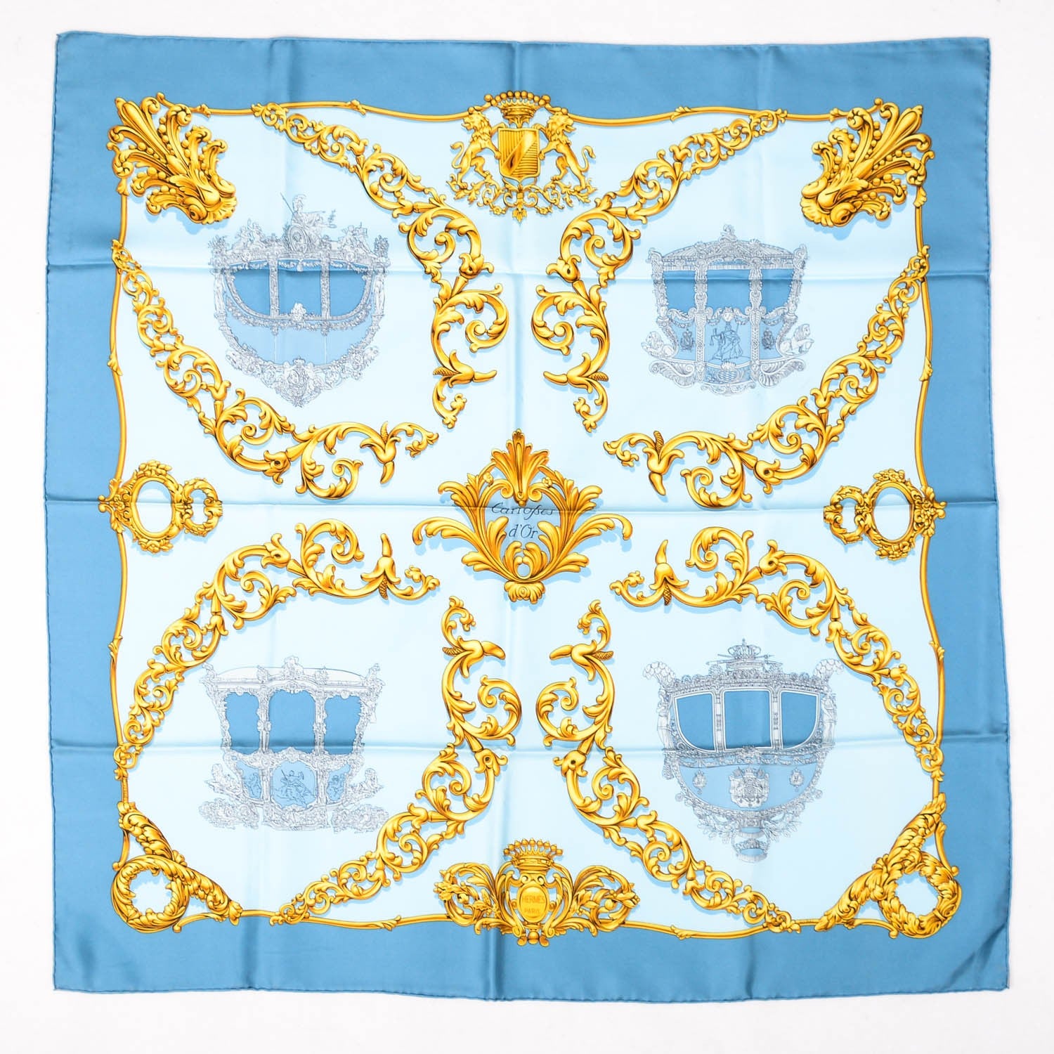 Hermes Silk Carrolses D'or Scarf 90 2 of 5