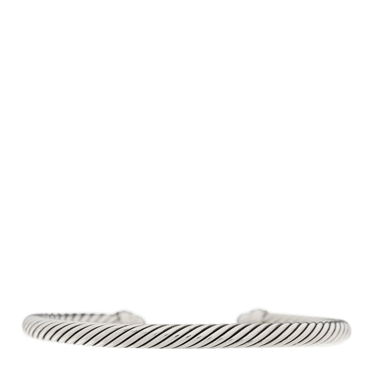 Sterling Silver Pave Diamond 5mm Cable Classics Bracelet