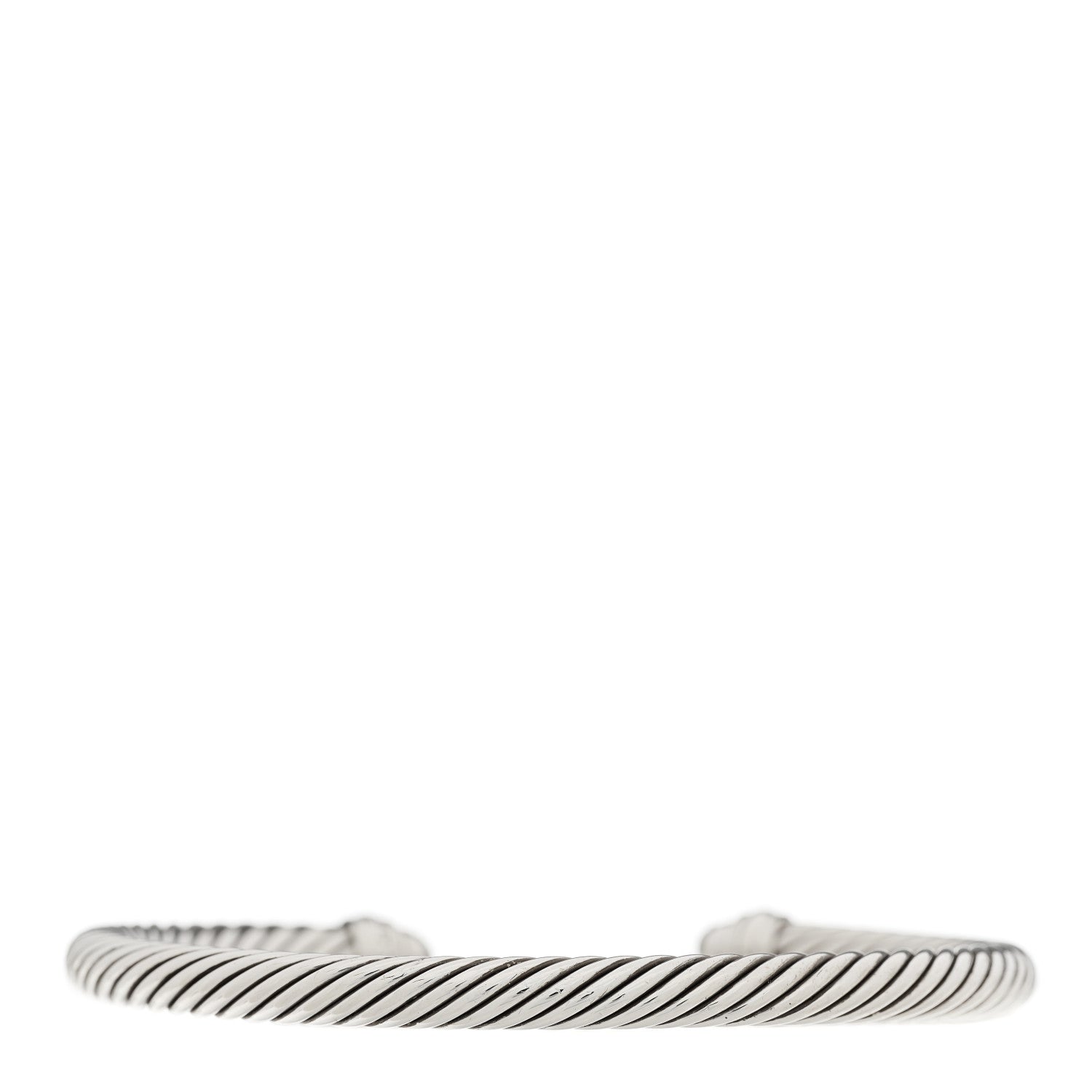 David Yurman Sterling Silver Pave Diamond 5mm Cable Classics Bracelet 2 of 3