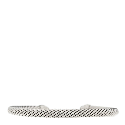 David Yurman Sterling Silver Pave Diamond 5mm Cable Classics Bracelet 2 of 3