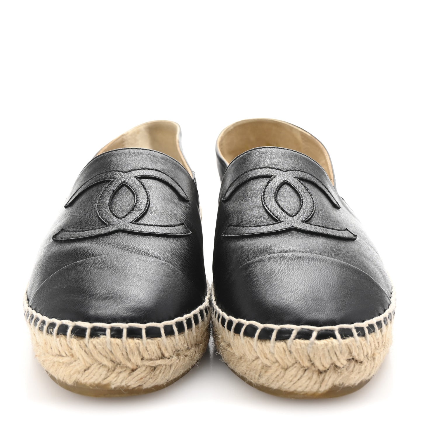 Lambskin CC Espadrilles 39 Black
