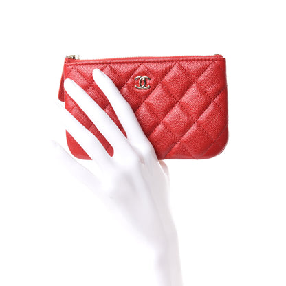 Chanel Caviar Quilted Small Cosmetic Case Red 2 of 8