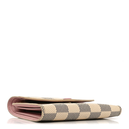Louis Vuitton Damier Azur Victorine Wallet Rose Ballerine 4 of 6