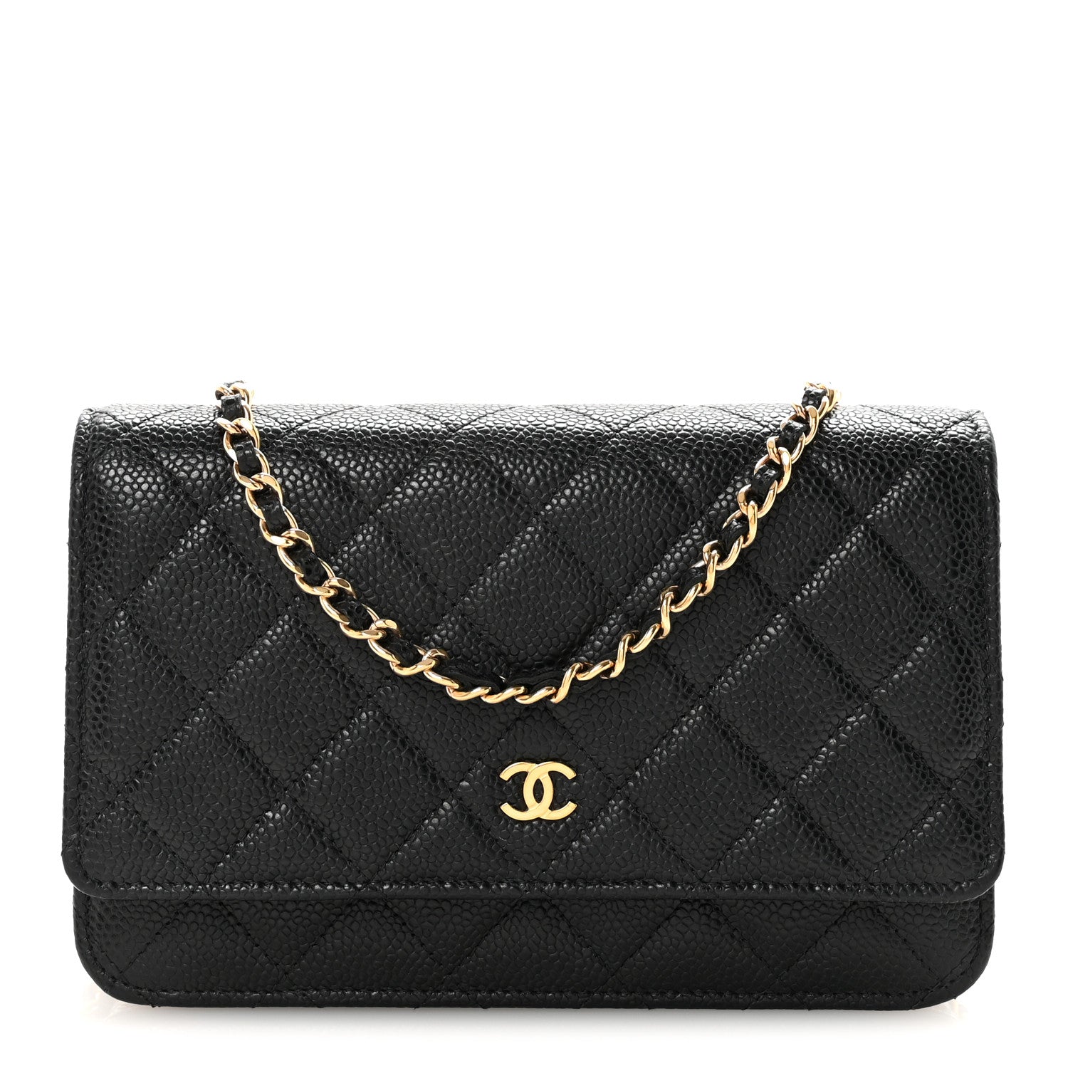 Chanel Caviar Quilted Wallet On Chain WOC Black 1 of 12