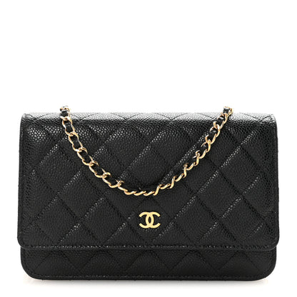 Chanel Caviar Quilted Wallet On Chain WOC Black 1 of 12
