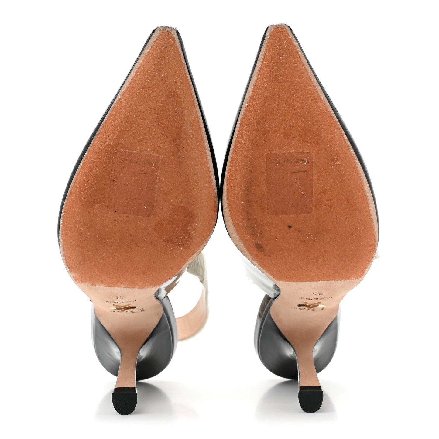 Patent Ribbon J'Adior Slingback 100mm Pumps 35 Black