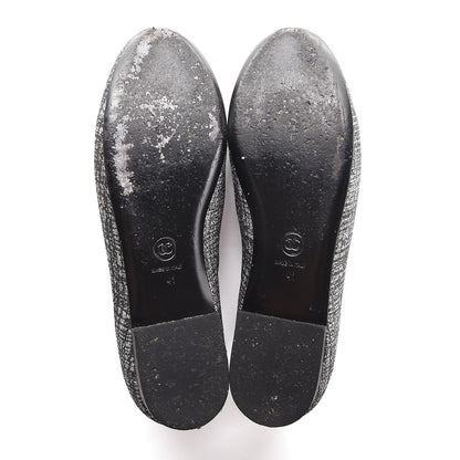 Chanel Fantasy Tweed CC Mocassin Loafers 41 Silver 7 of 11