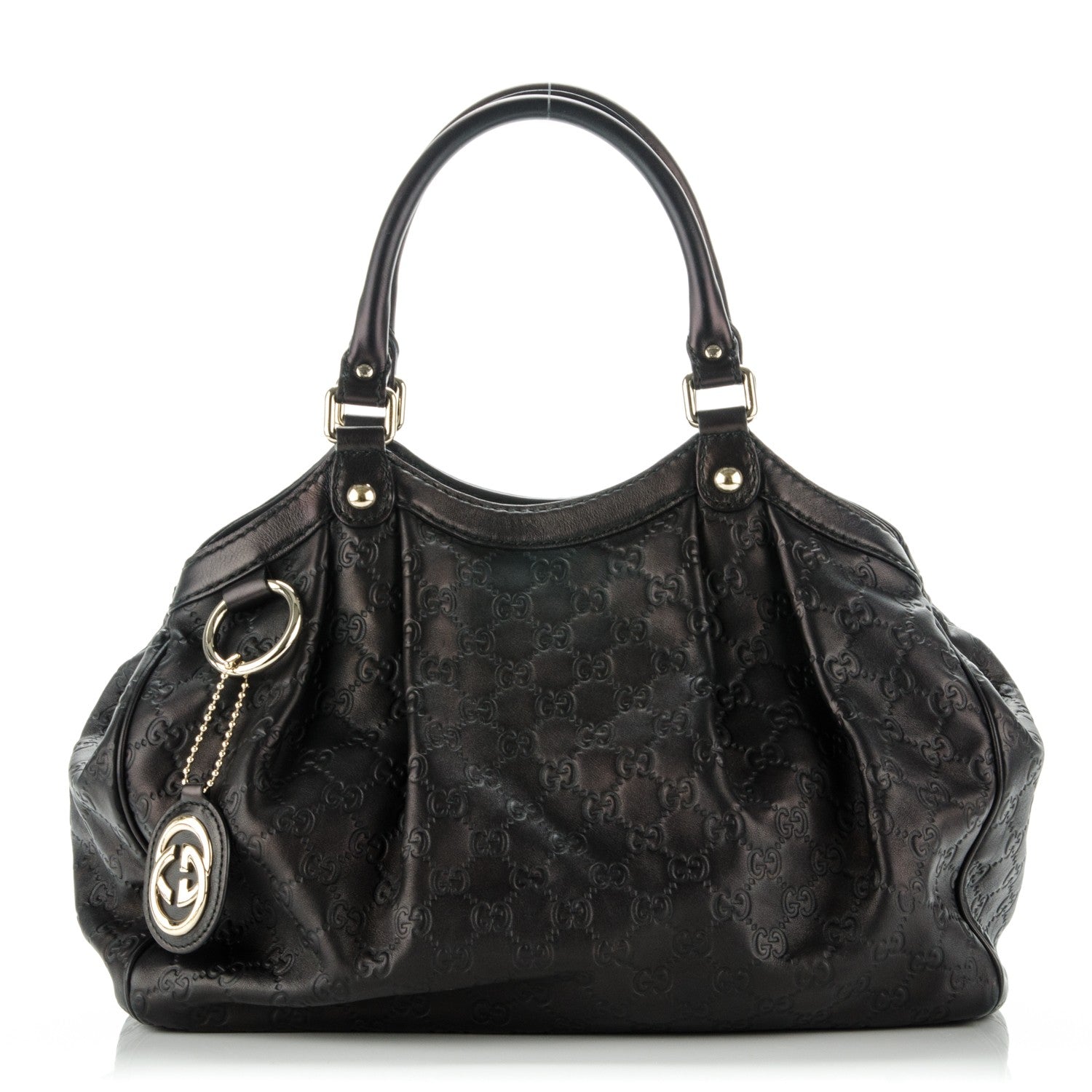 Gucci Guccissima Medium Sukey Tote Black 1 of 7