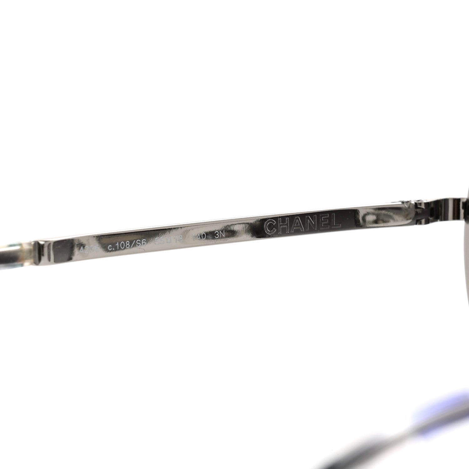 Chanel Round Spring Sunglasses 4206 Black Silver 6 of 7