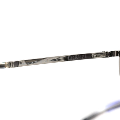 Chanel Round Spring Sunglasses 4206 Black Silver 6 of 7