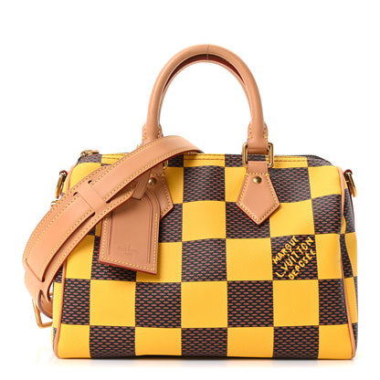 Louis Vuitton Damier Pop Speedy Bandouliere 25 Jaune Mat 1 of 9