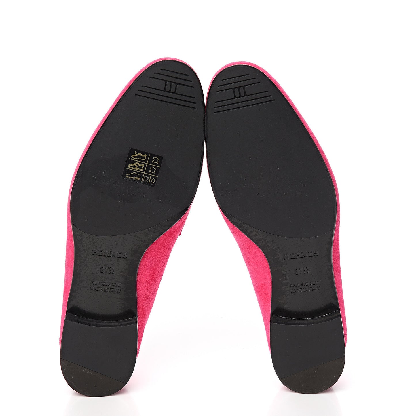 Suede Goatskin Paris Loafers 37.5 Rose Fuchsia