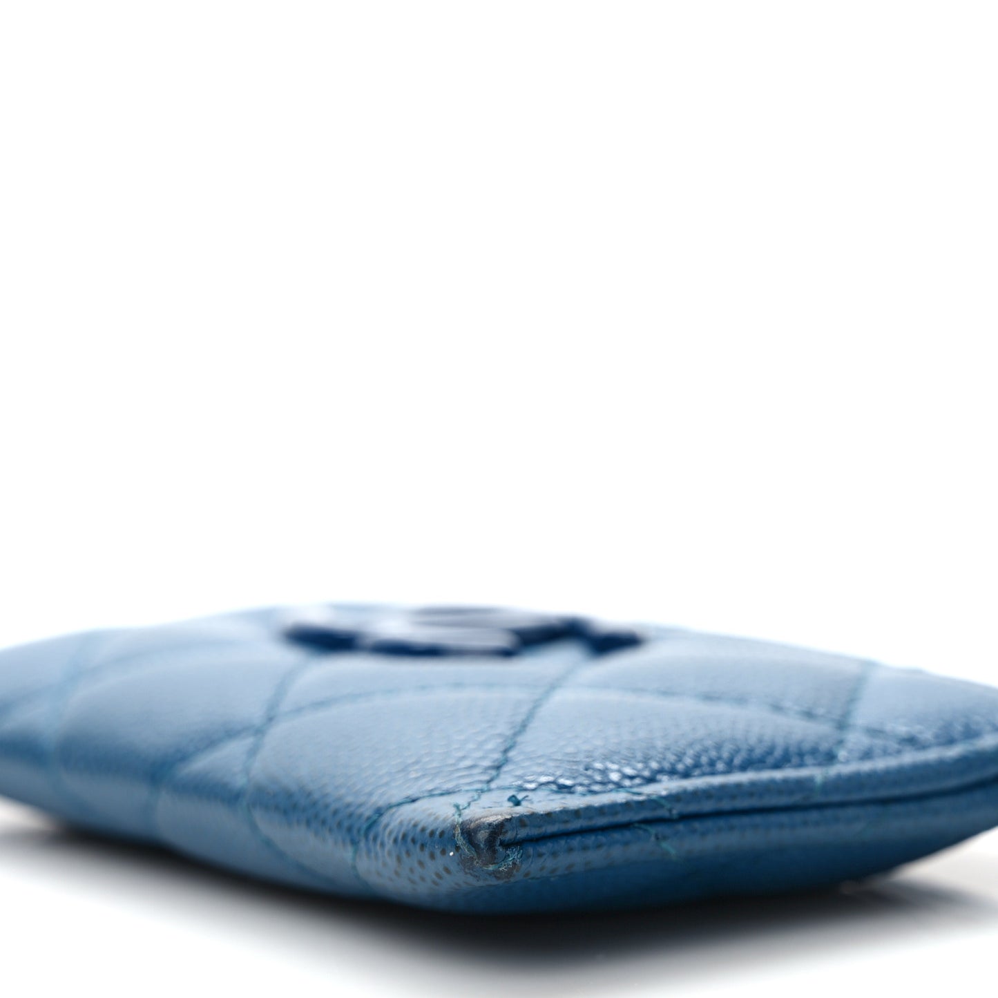Caviar Quilted My Everything Card Holder Blue