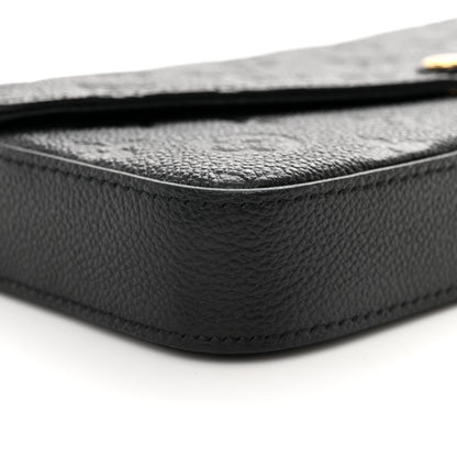 Louis Vuitton Empreinte Pochette Felicie Chain Wallet Black 9 of 12