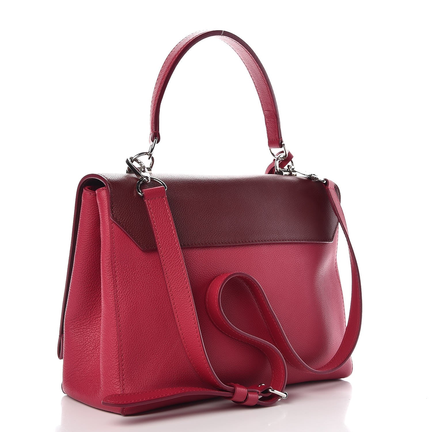 Louis Vuitton Calfskin Lockme II Top Handle Grenat Dahlia 3 of 10