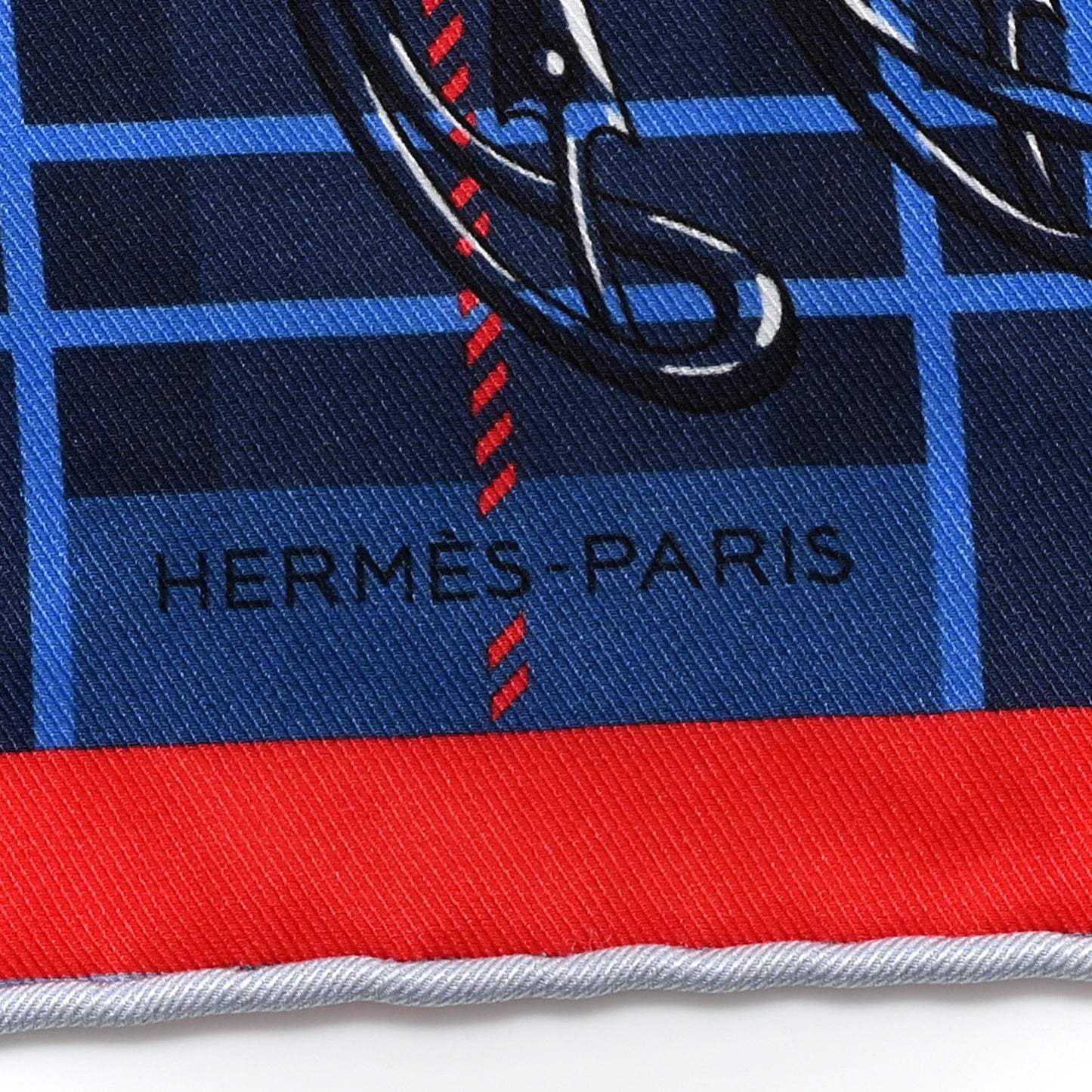 Silk Cheval Punk Pocket Square Blue Red