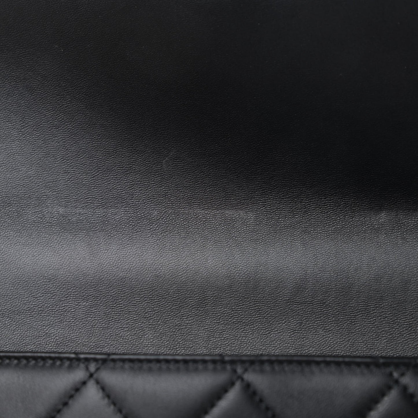 Lambskin Quilted Resin Bi-Color Chain Flap Bag Black