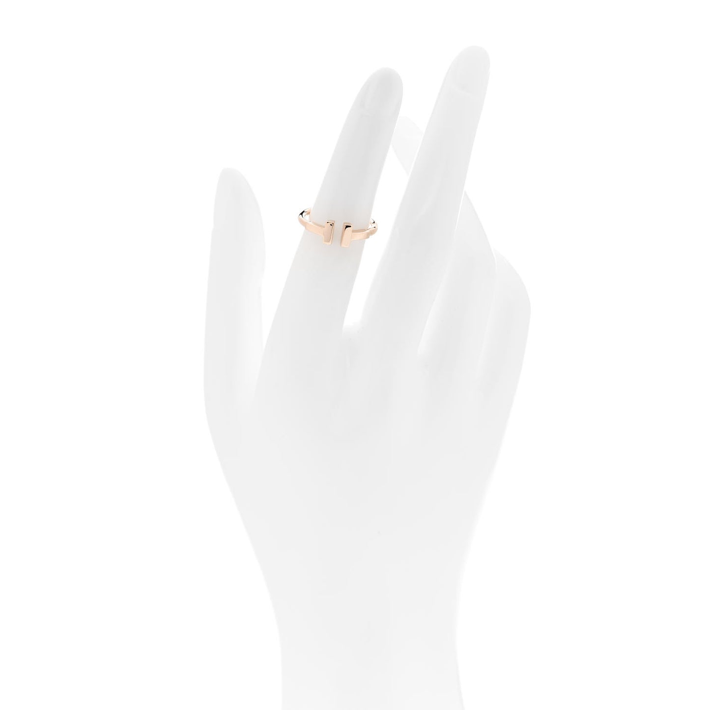 18K Rose Gold T Wire Ring 49 5