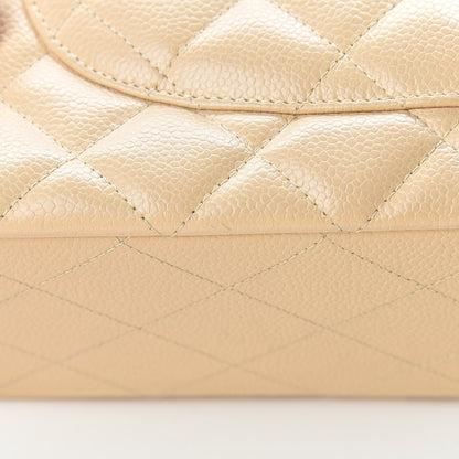Chanel Caviar Quilted Jumbo Single Flap Beige Clair 11 of 11