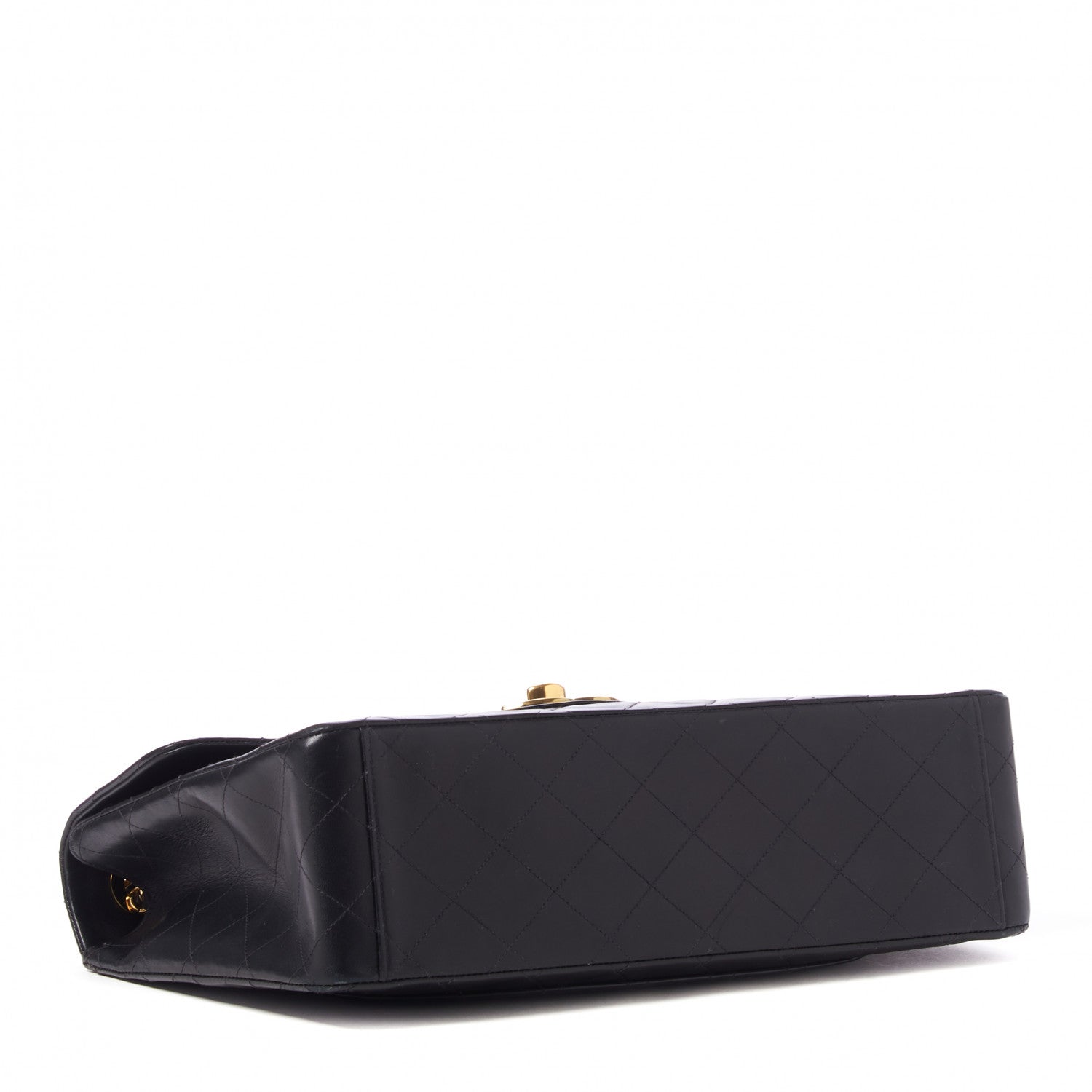 Chanel Lambskin Quilted XL Jumbo Single Flap Black 4 of 10