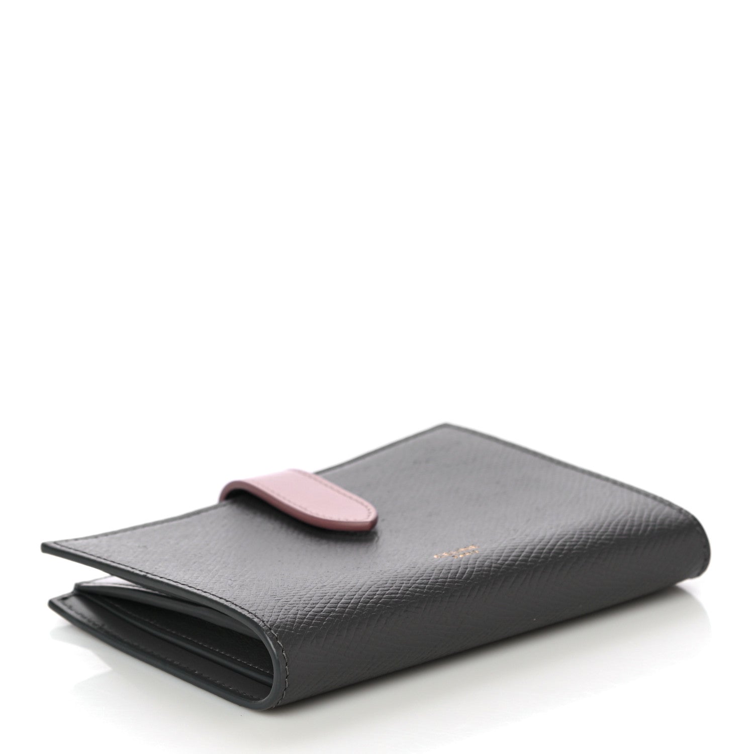 Celine Grained Calfskin Medium Multifunction Strap Wallet Grey Vintage Pink 4 of 11