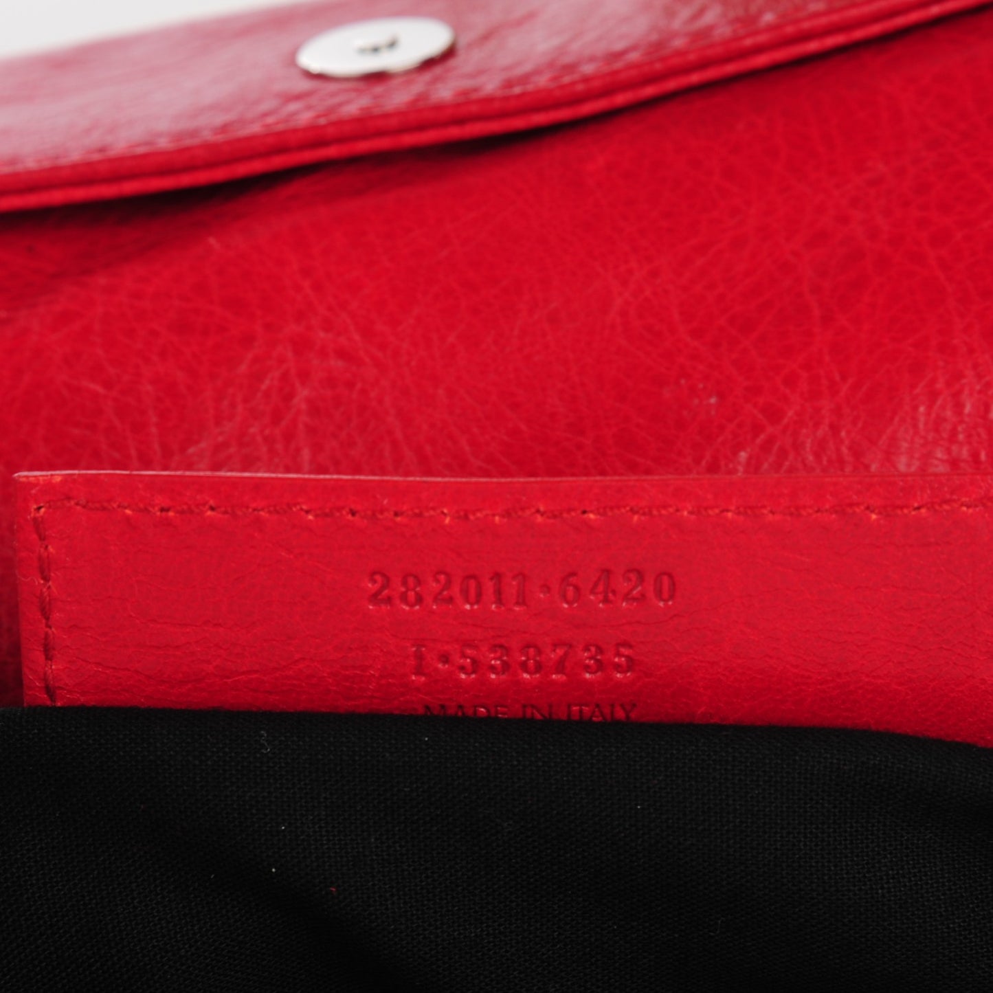 Agneau Giant 12 Silver Hardware Envelope Clutch Rouge Cardinal