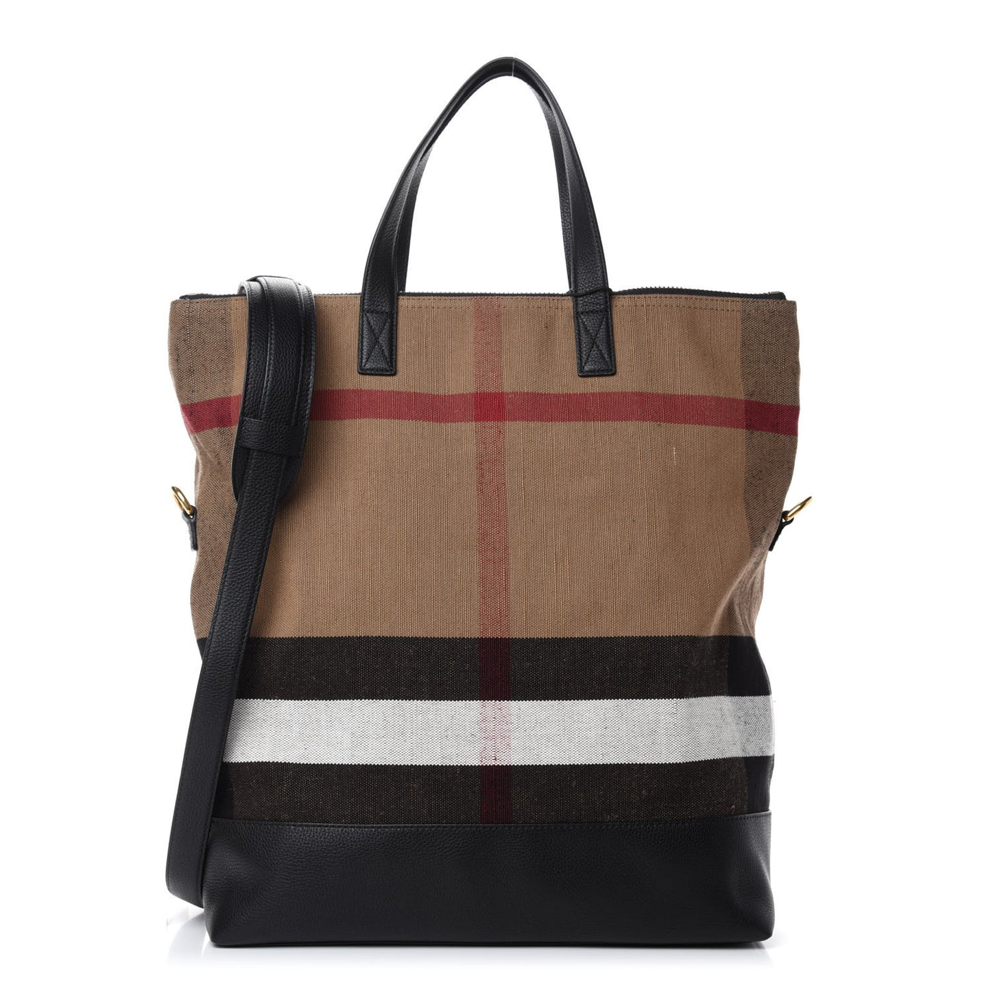 Canvas Check Armley Folding Messenger Black