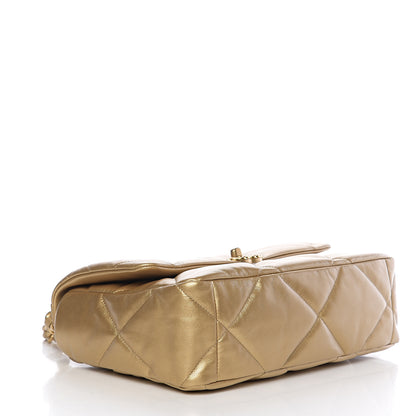 Chanel Goatskin Quilted Large 19 Flap Gold 3 of 9