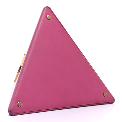 Saint Laurent Lambskin Pyramid Clutch Lipstick Fuchsia 4 of 11