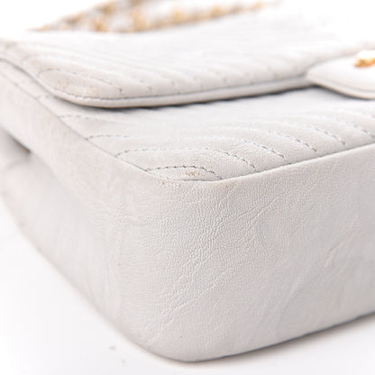 Chanel Calfskin Surpique Chevron Small Flap White 16 of 34
