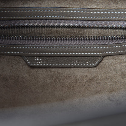 Celine Drummed Calfskin Mini Luggage Souris 8 of 10