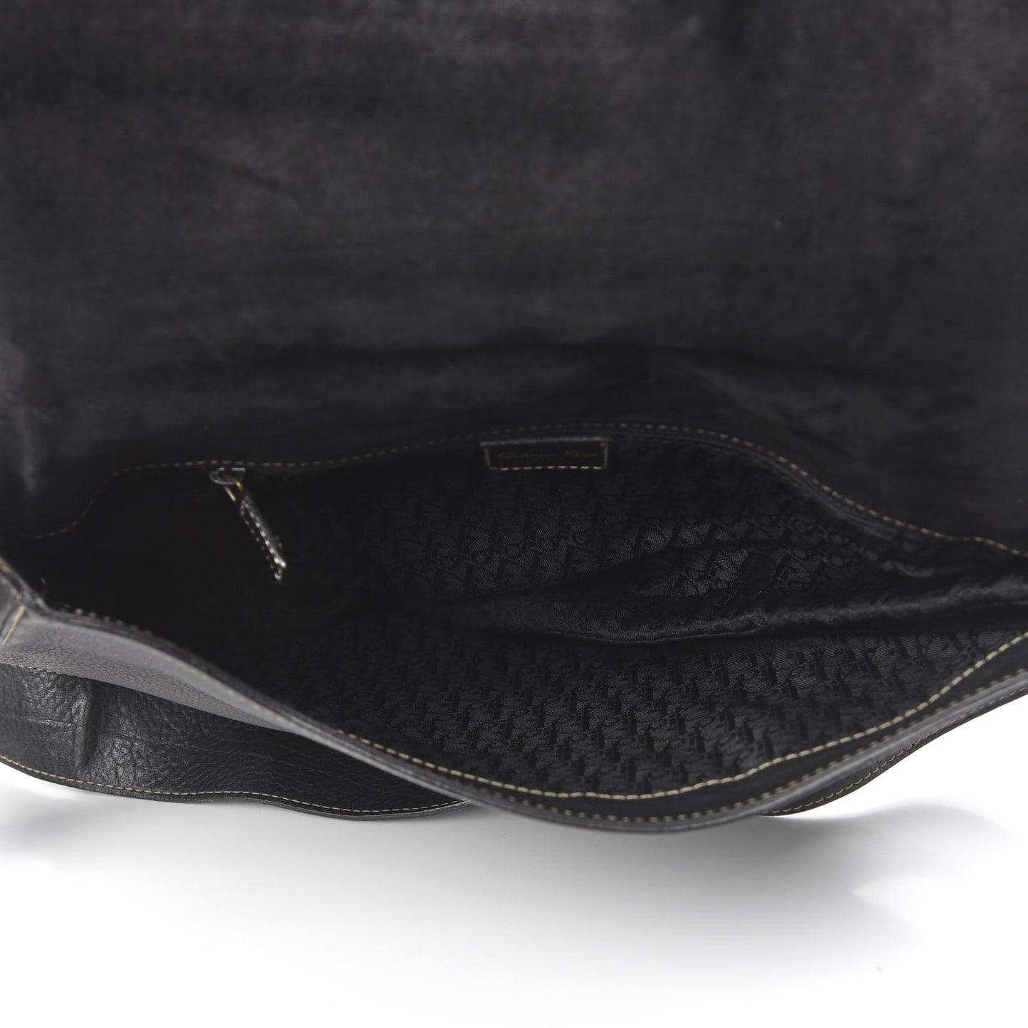 Calfskin Baudrier Saddle Bag Black