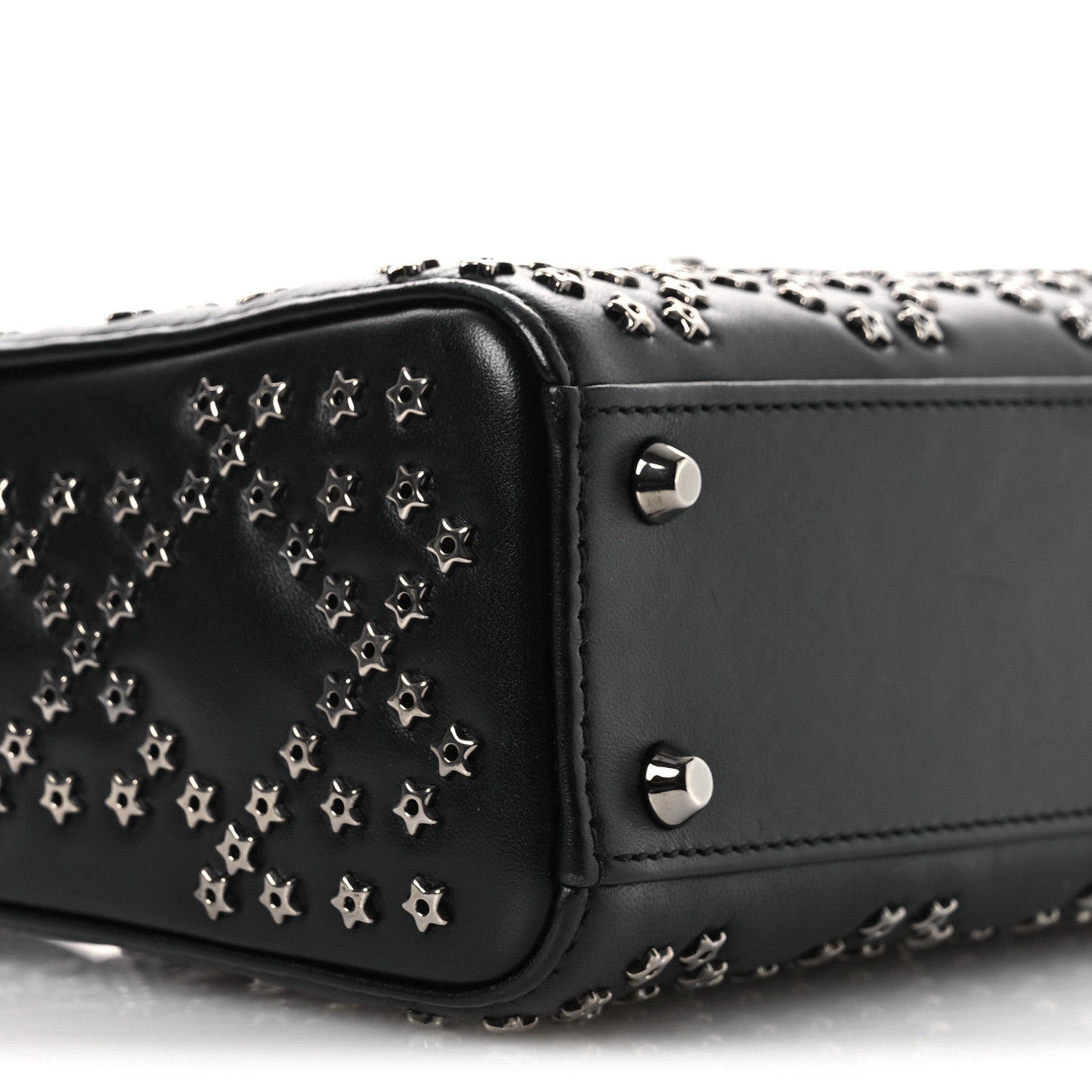 Christian Dior Lambskin Cannage Lucky Star Studded Mini Lady Dior Black Black 9 of 12