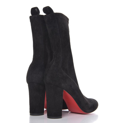 Christian Louboutin Veau Velours Stretch Gena 85 Bootie 36 Black 4 of 10